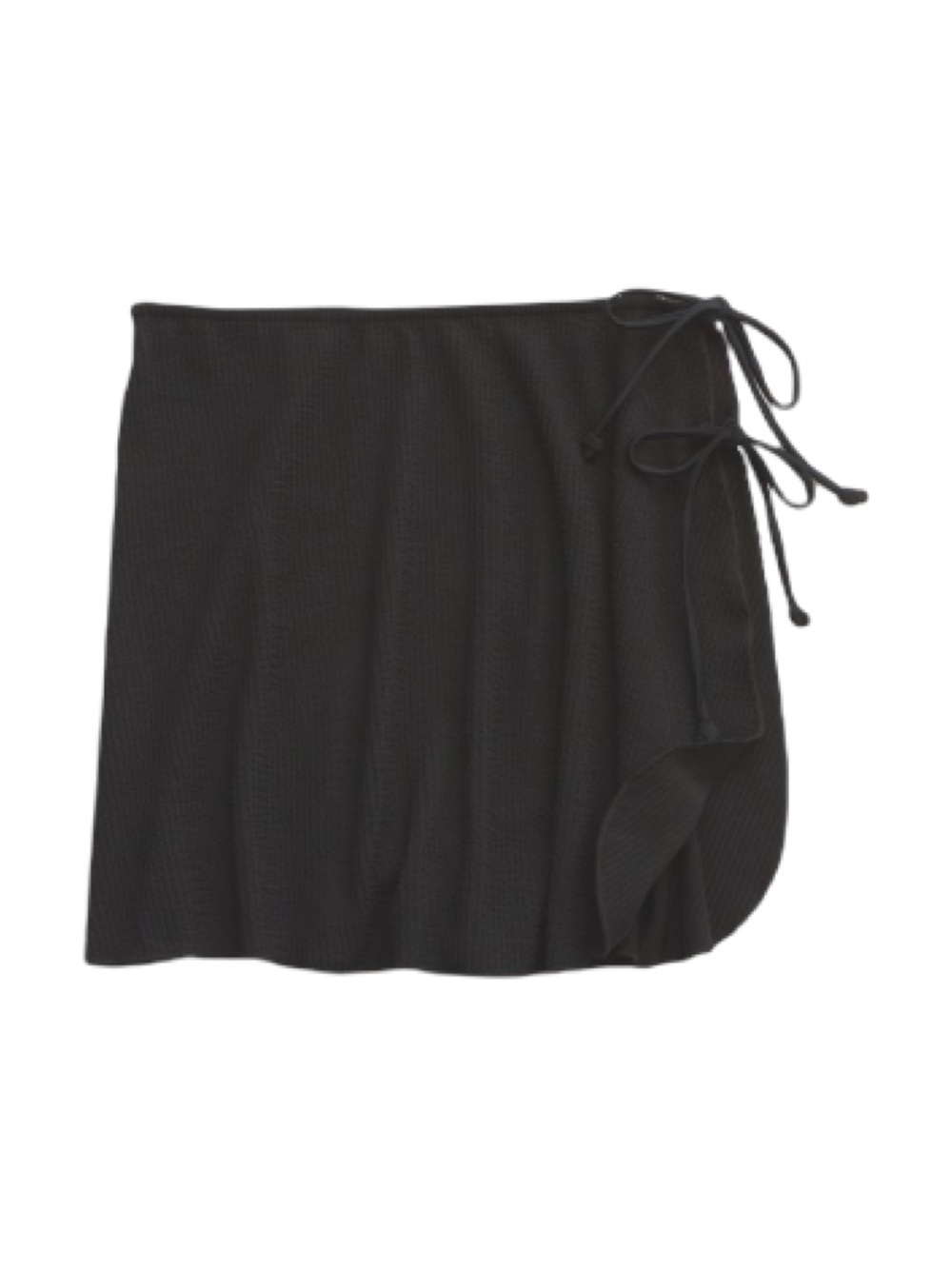 Aerie Crinkle Swim Sarong in black color XS/S